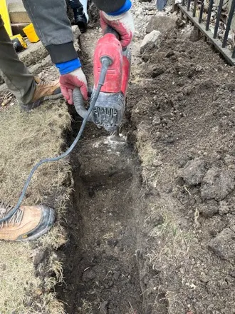Foundation drain tile installation, South Loop Chicago — photo 2