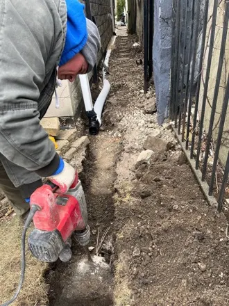 Foundation drain tile installation, South Loop Chicago — photo 4