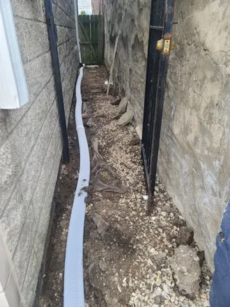 Foundation drain tile installation, South Loop Chicago — photo 5