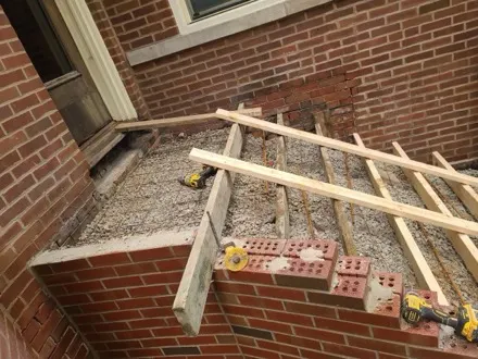 South Loop front steps limestone rebuild, Chicago — photo 8