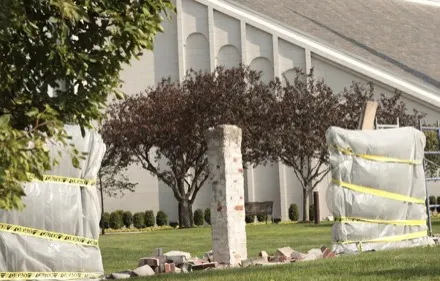 White Temple Glenview perimeter pillar restoration — photo 12