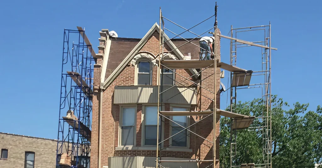 Tuckpoint and Front Steps Installation