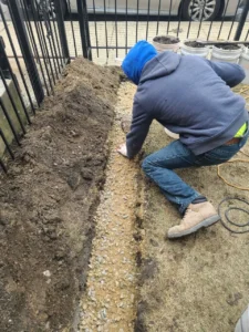 Foundation drain tile installation, South Loop Chicago — photo 16