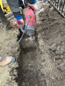 Foundation drain tile installation, South Loop Chicago — photo 2