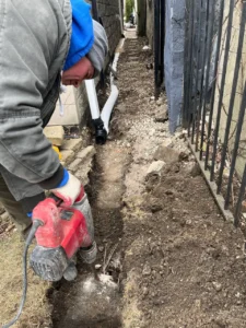 Foundation drain tile installation, South Loop Chicago — photo 4