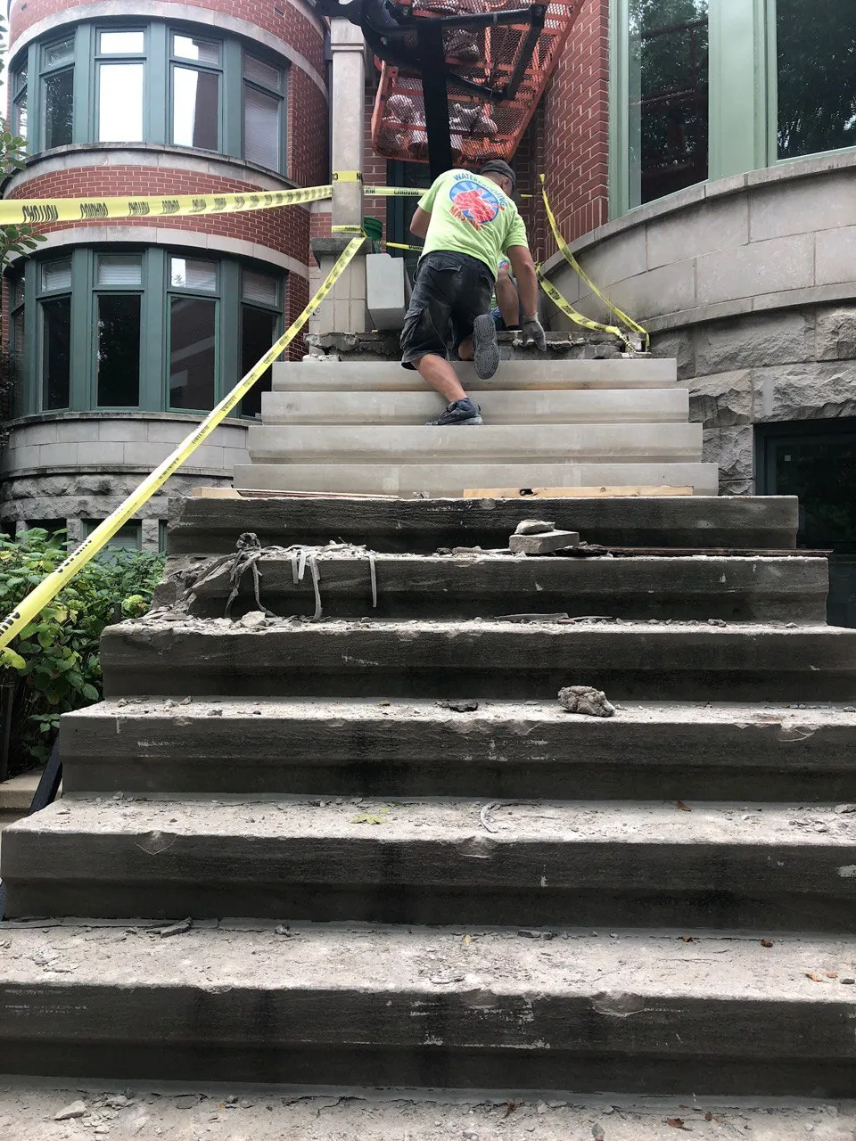 Historic Limestone Front Steps Chicago