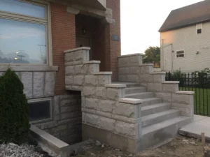 South Loop front steps limestone rebuild, Chicago — photo 11