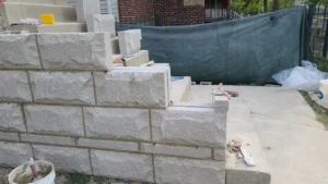 South Loop front steps limestone rebuild, Chicago — photo 13