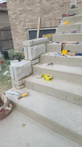 South Loop front steps limestone rebuild, Chicago — photo 14