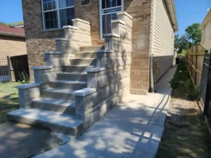 South Loop front steps limestone rebuild, Chicago — photo 16