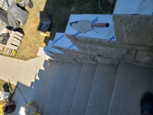 South Loop front steps limestone rebuild, Chicago — photo 18