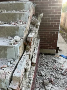 South Loop front steps limestone rebuild, Chicago — photo 3