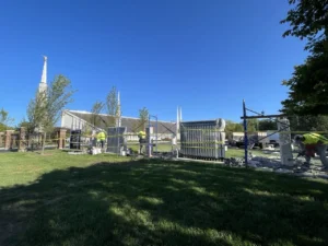 White Temple Glenview perimeter pillar restoration — photo 2