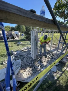 White Temple Glenview perimeter pillar restoration — photo 5
