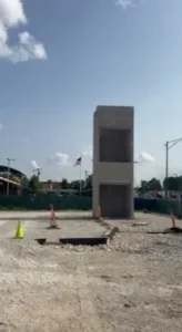 Video: new CMU elevator and stairwell shaft construction, Women's Health Group