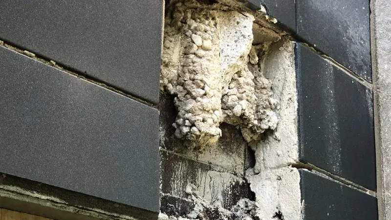 Spalling brick and failing mortar joints · Signs your Chicago brick needs repair.